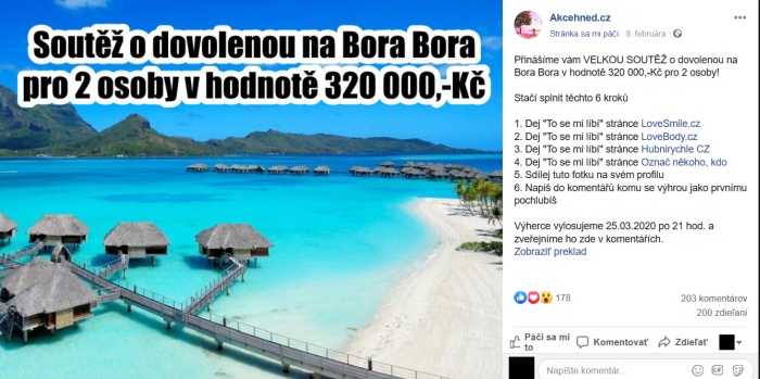 Bora Bora podvodná súťaž