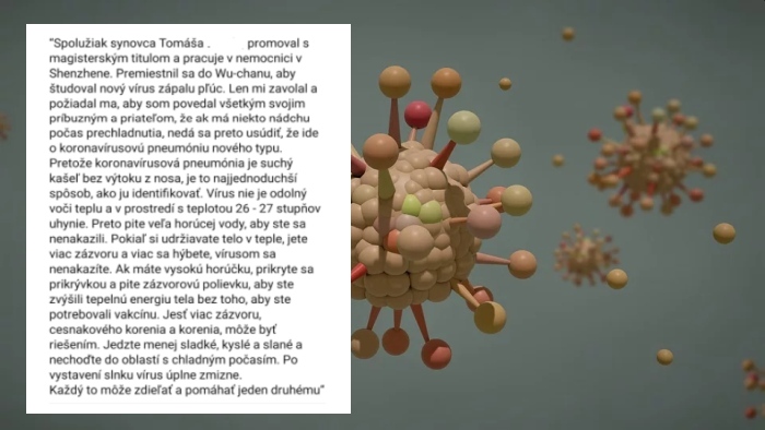 Falešný hoax o koronaviru Covid-19 a rady co jíst a co dělat