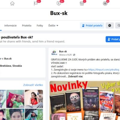 Pozor na falošné osobné profily s menom Bux-sk