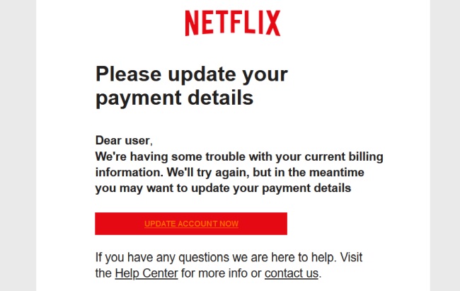 Netflix email