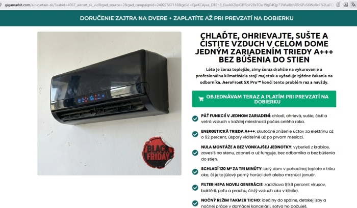 Pozor na podozrivú klimatizáciu AeroFrost 5X Pro™ a podvody okolo