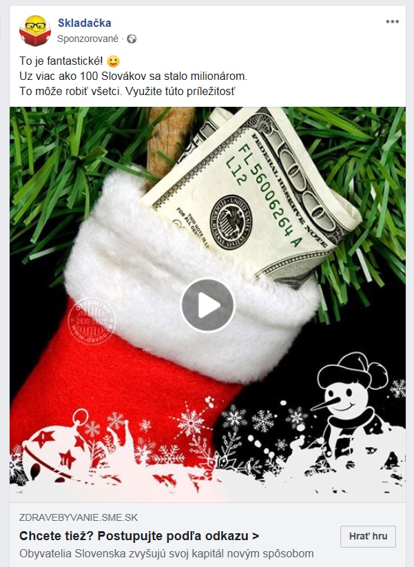 facebook reklama podvodníci s peniazmi