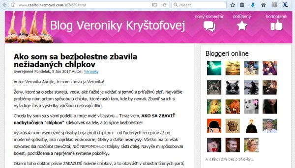 FreshDepil, a blog Veroniky Kryštofíkovej